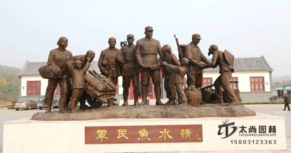 铸铜雕塑，尊龙凯时人生就是搏园林
